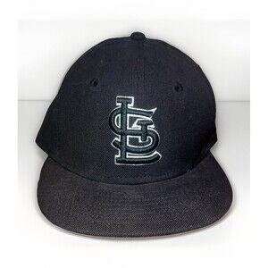 New Era Black St. Louis Cardinals Logo 59FIFTY Fitted Hat Size 6.5